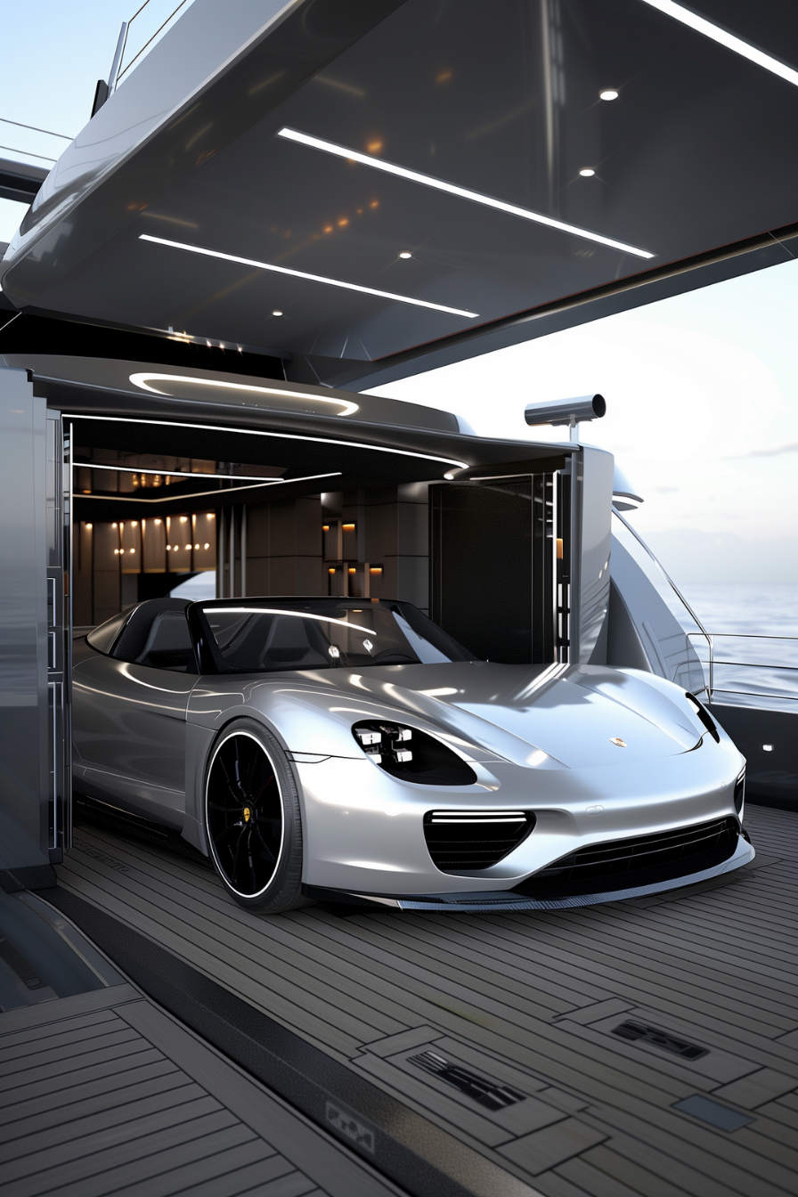 Luxury Yacht with Car - Storefique