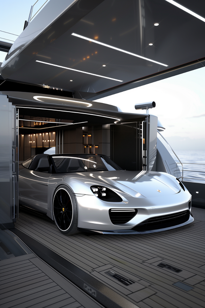 Luxury Yacht with Car - Storefique