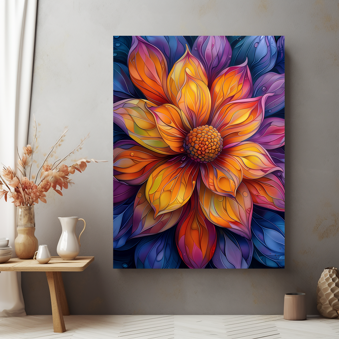 Stijlvolle wanddecoratie op plexiglas, dibond, en canvas uit de Flower collectie – luxe voor uw muur