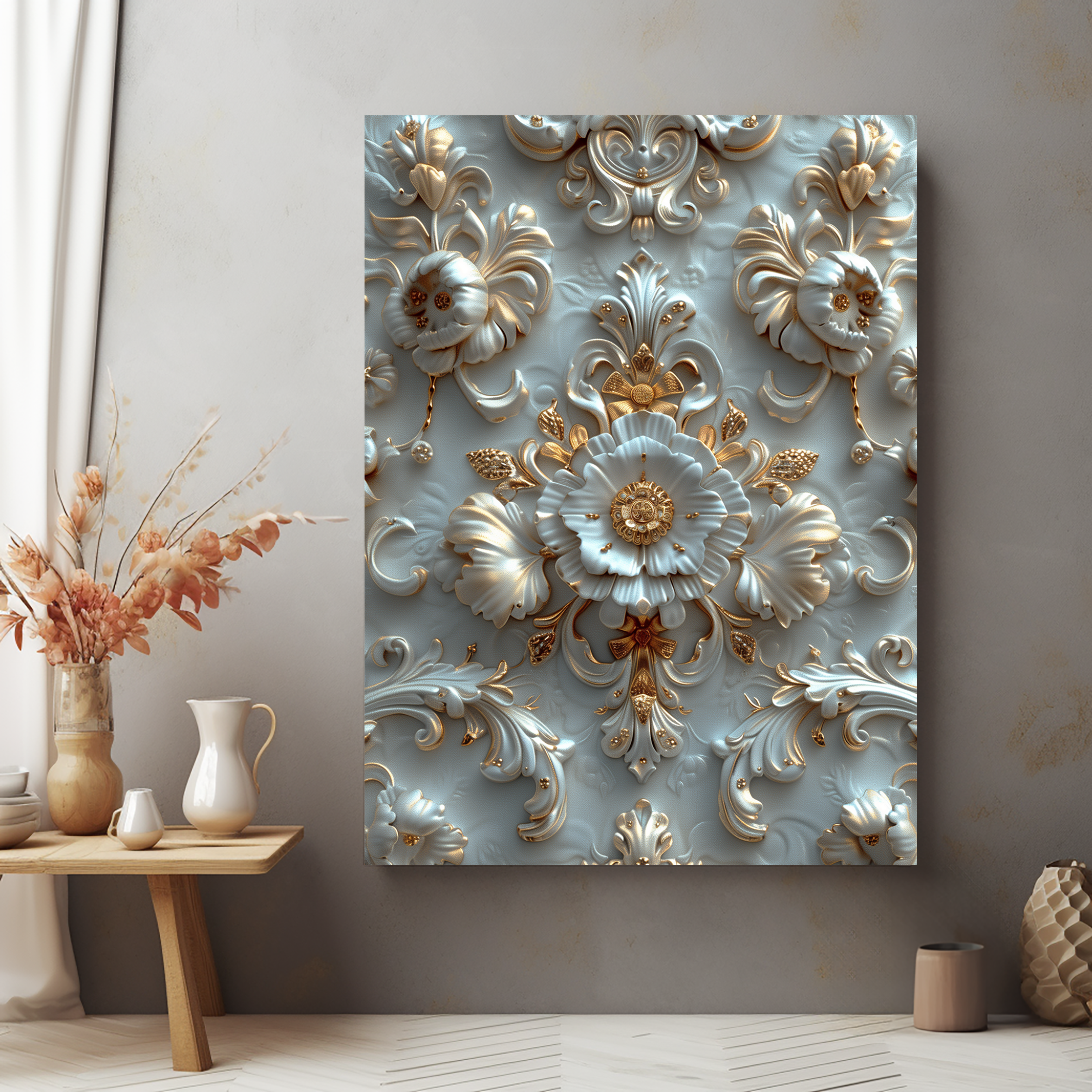 Stijlvolle wanddecoratie op plexiglas, dibond, en canvas uit de Flower collectie – luxe voor uw muur