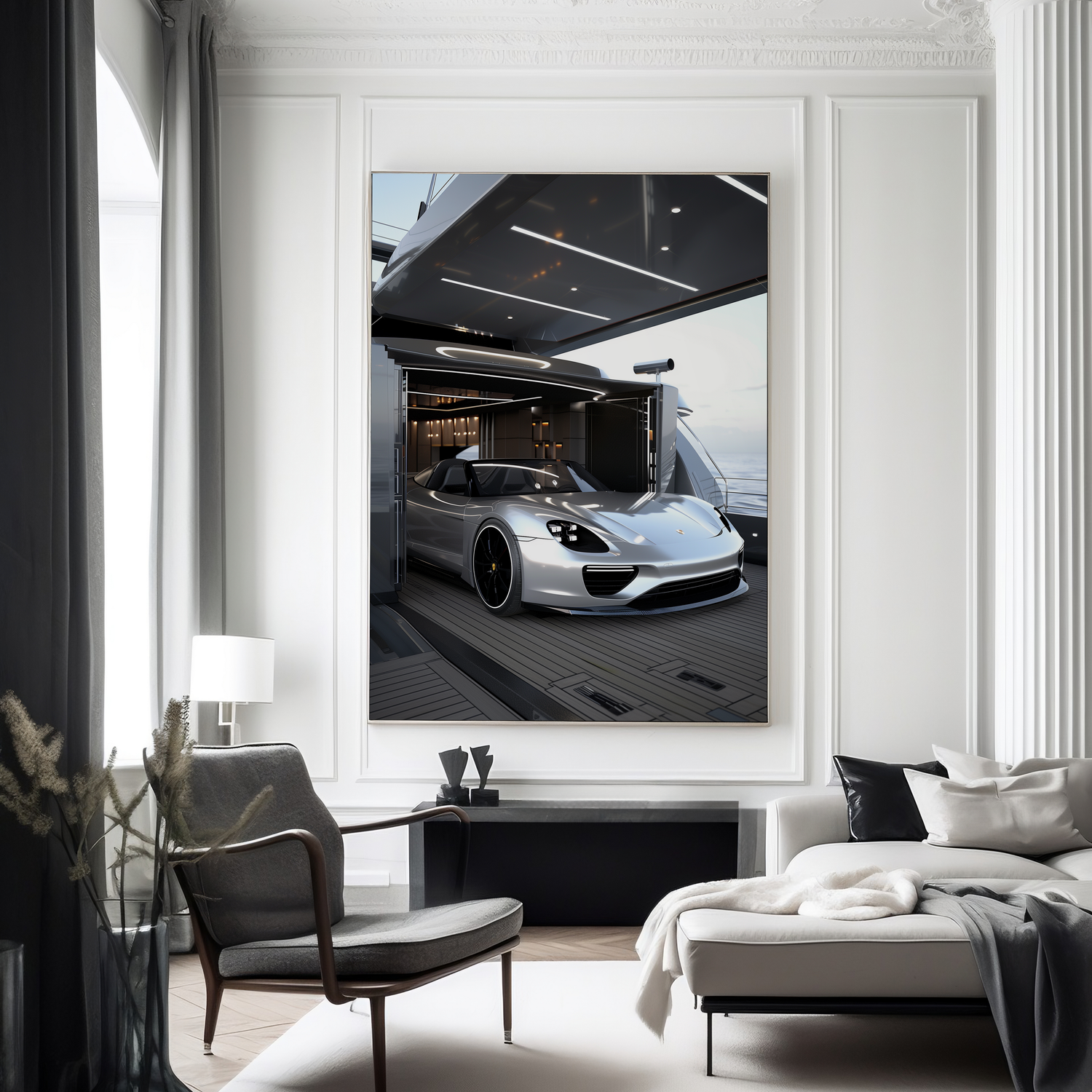 Luxury Yacht with Car - Storefique