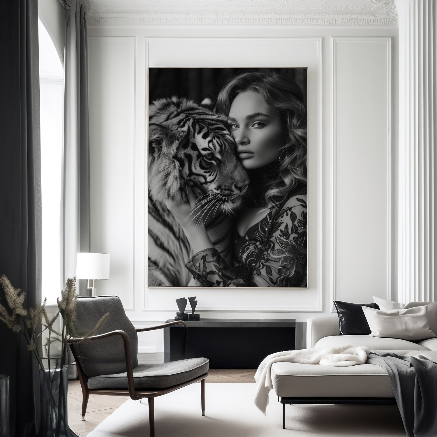 Woman with Tiger - Storefique