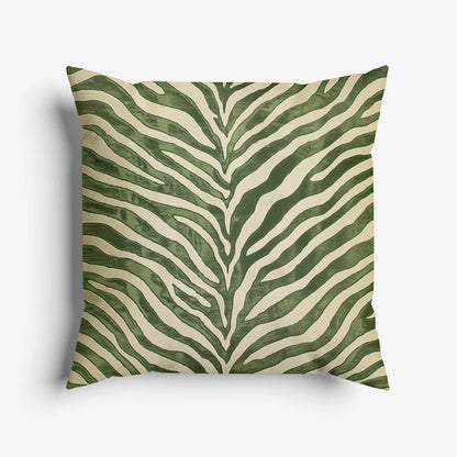 Sierkussen met een modern ontwerp van groene zebra printen